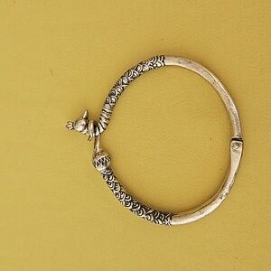 Vintage-style Hinged Peacock Cuff Bracelet by Lucky Brand
